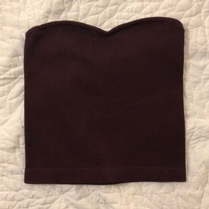 dynamite tube top in maroon